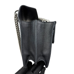 gucci black grained leather medium dionysus shoulder bag left