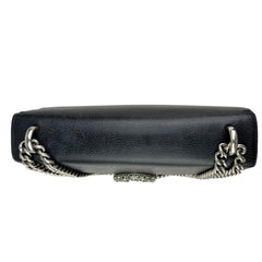 gucci black grained leather medium dionysus shoulder bag top