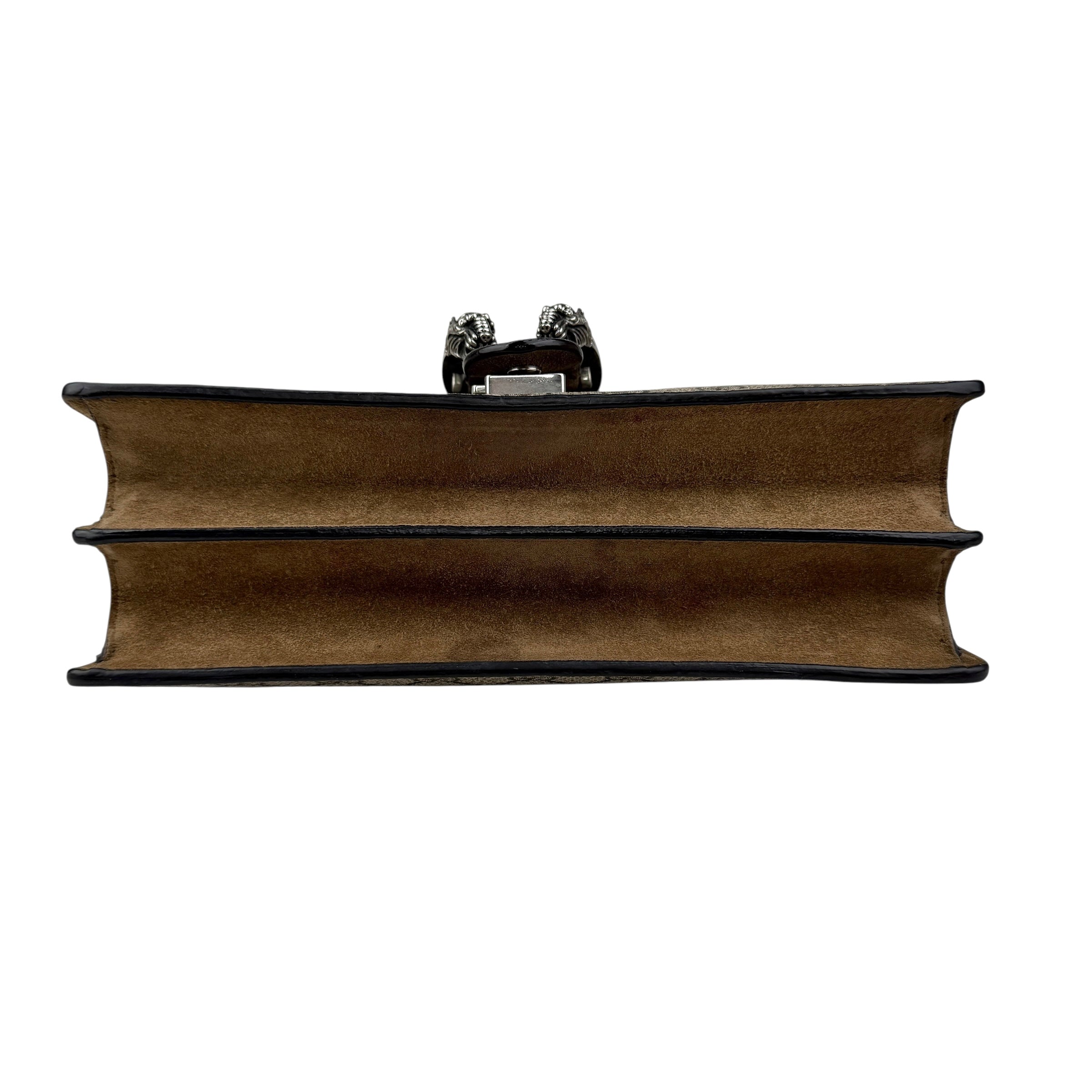 gucci dionysus gg shoulder bag medium brown canvas bottom
