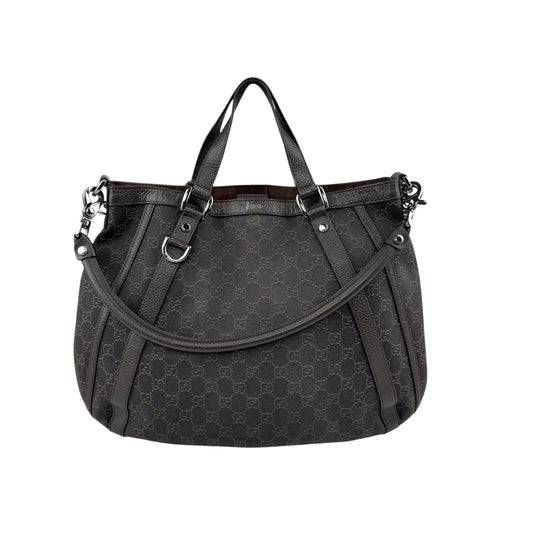 gucci gg denim abbey d ring satchel back