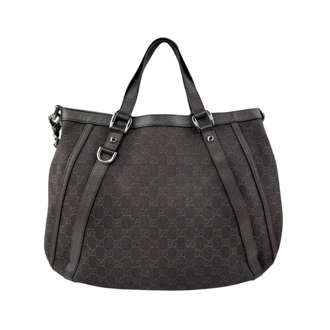 gucci gg denim abbey d ring satchel front