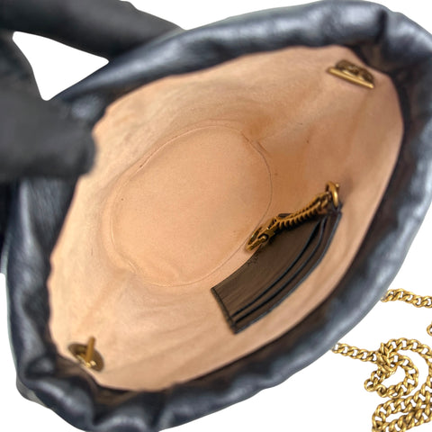 gucci gg marmont mini bucket bag inside