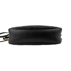 gucci gg marmont shoulder bag small black leather bottom