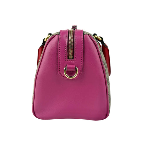 gucci gg supreme hand bag pvc leather 2way left