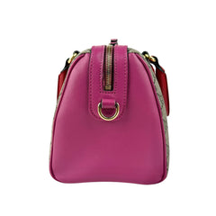 gucci gg supreme hand bag pvc leather 2way left