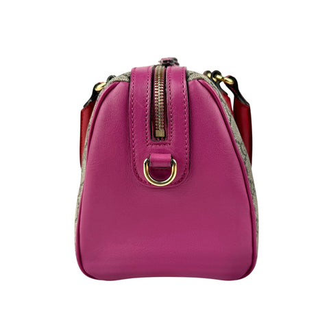gucci gg supreme hand bag pvc leather 2way right