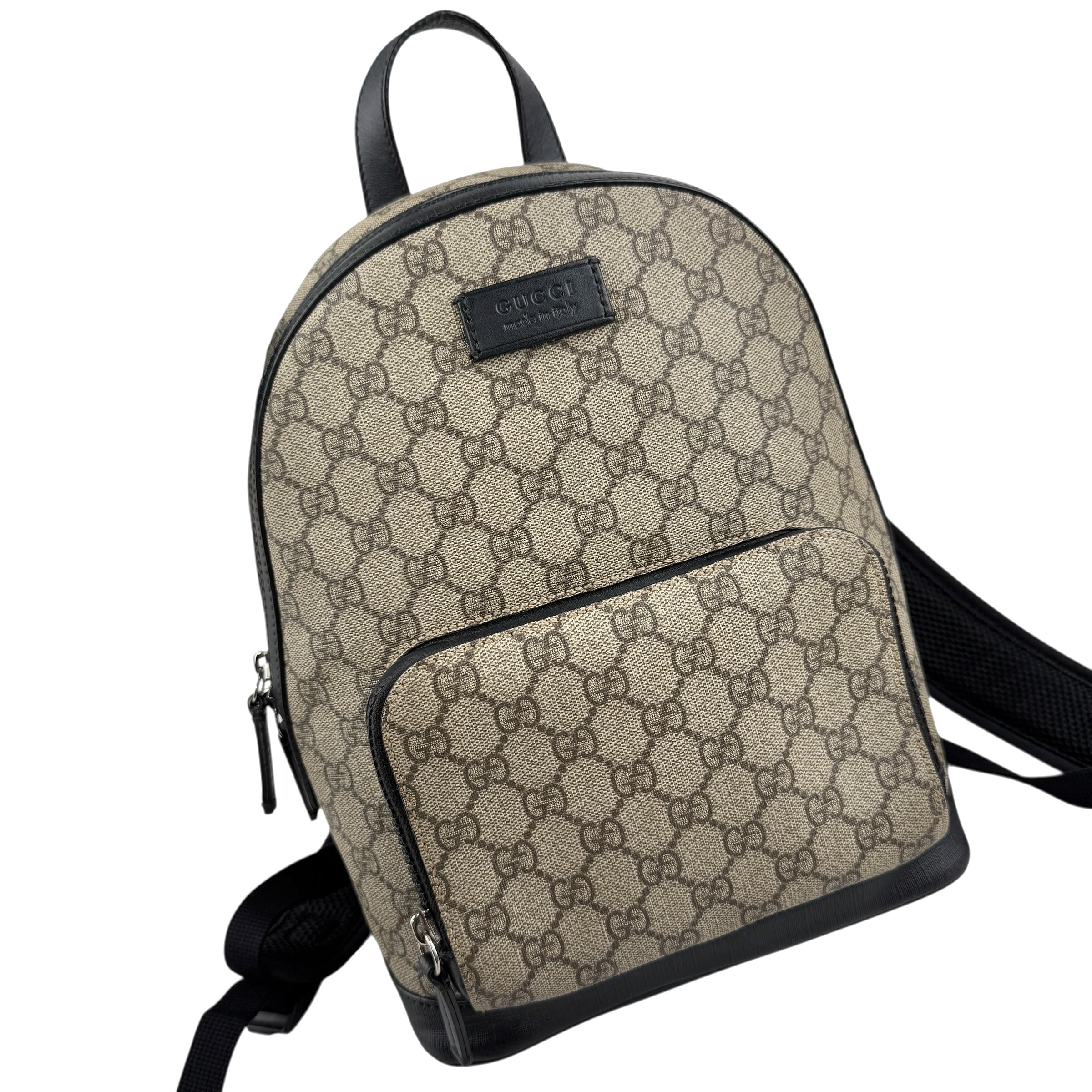 gucci junior gg supreme backpack beige left front 45