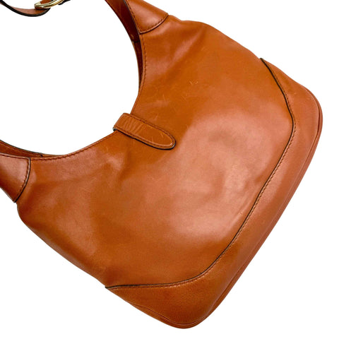 gucci leather jackie shoulder bag tan brown left back 45