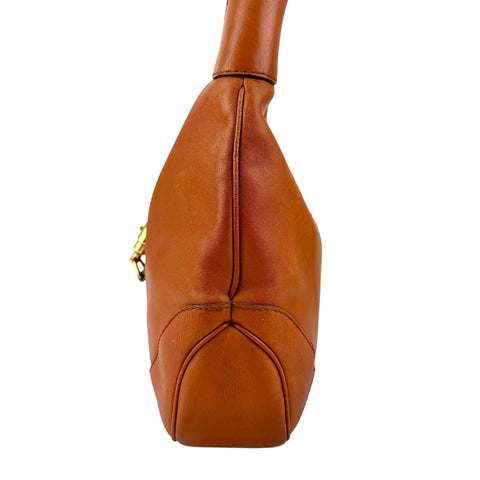 gucci leather jackie shoulder bag tan brown left