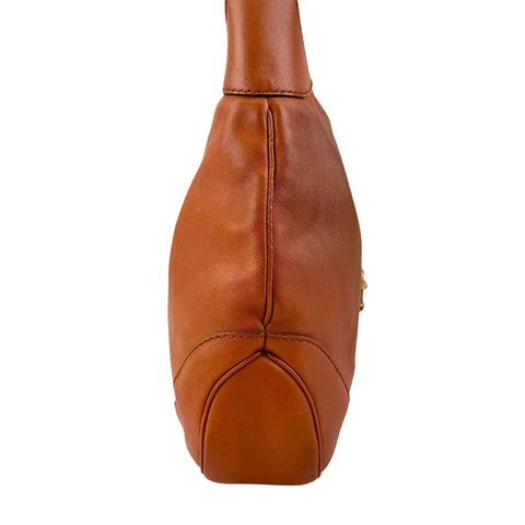 gucci leather jackie shoulder bag tan brown right