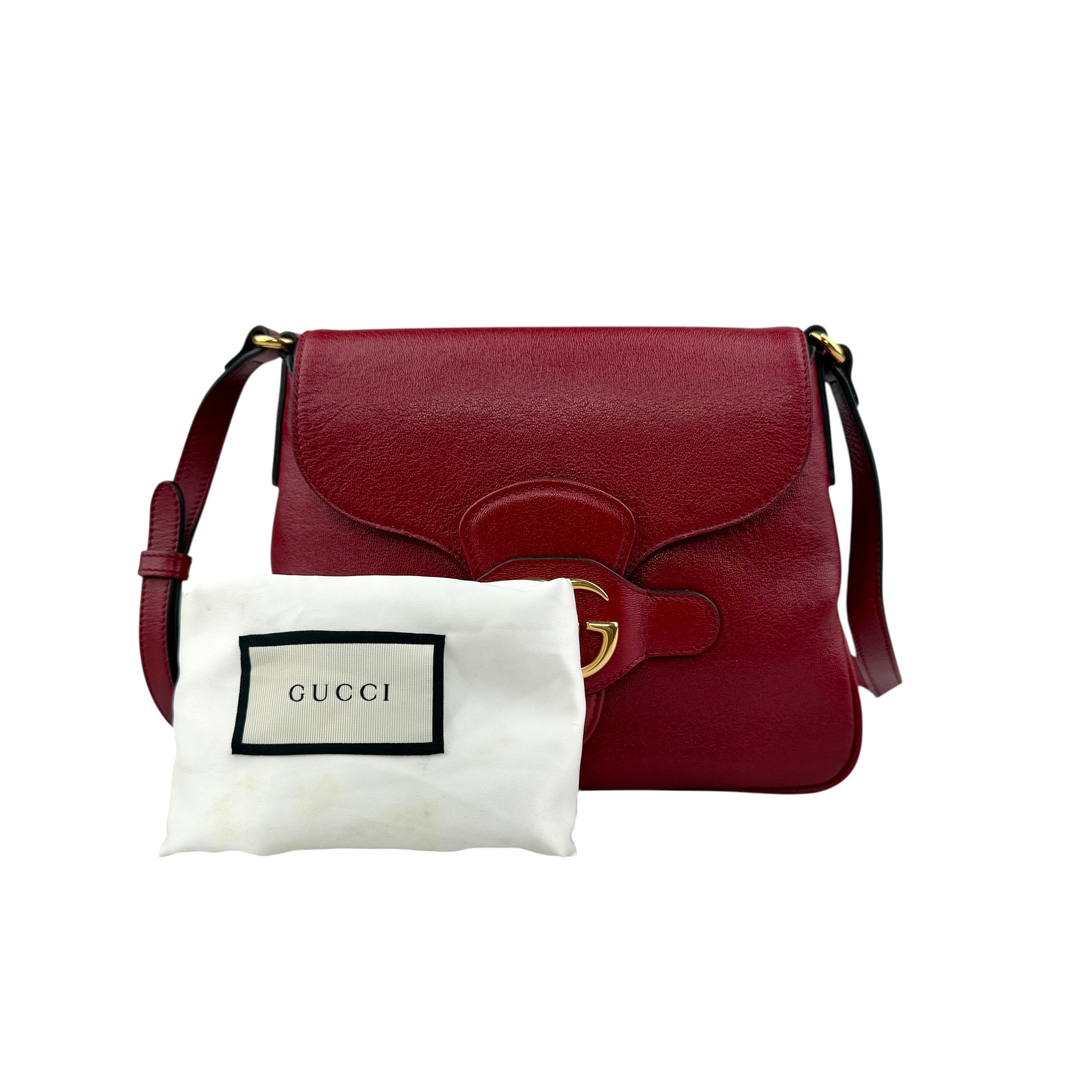 gucci red gg dahlia messenger bag accessory