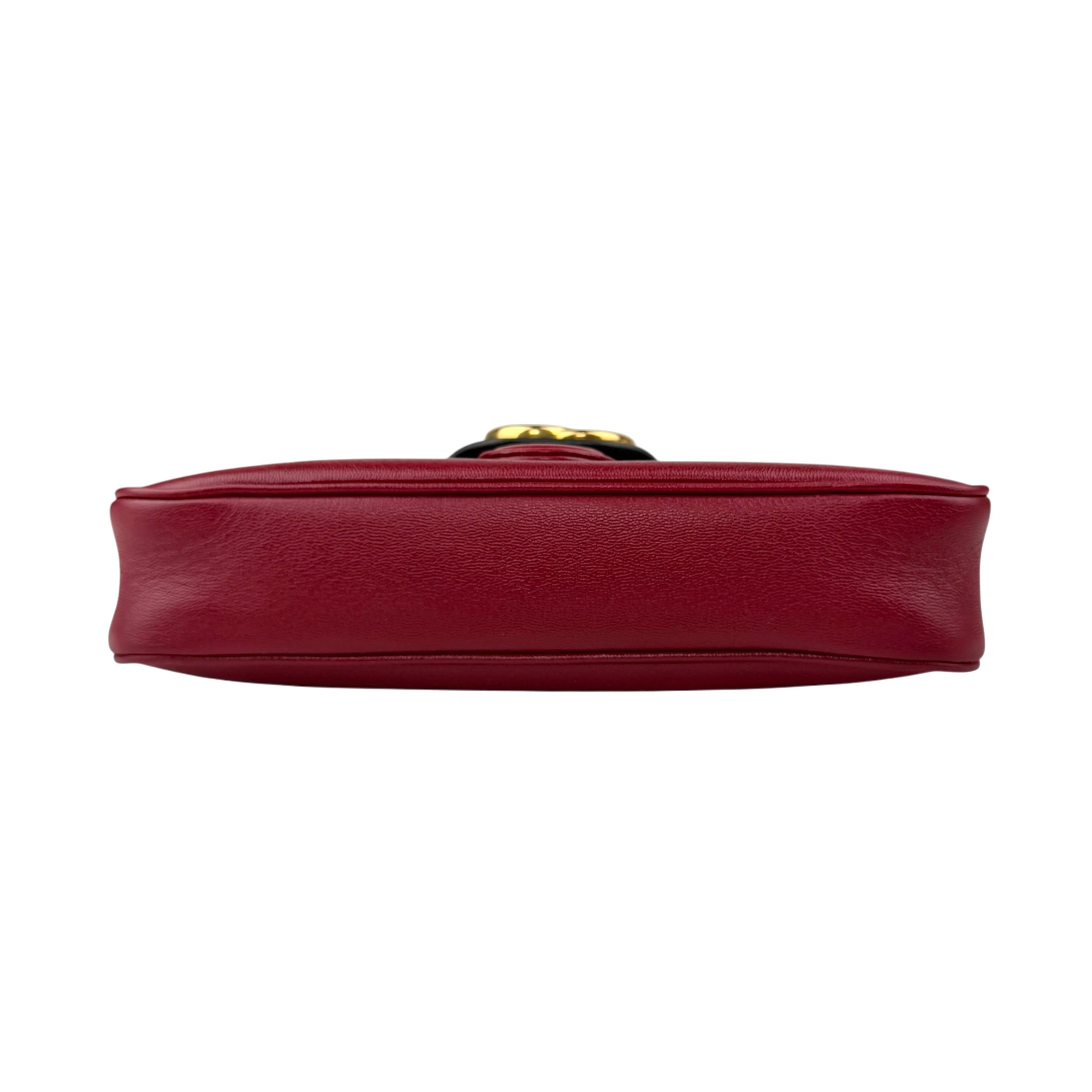gucci red gg dahlia messenger bag bottom