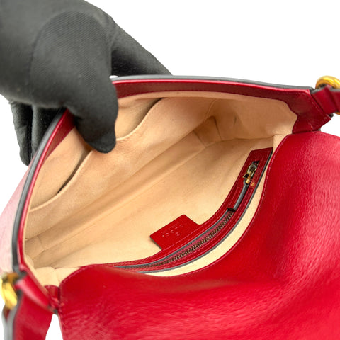 gucci red gg dahlia messenger bag inside