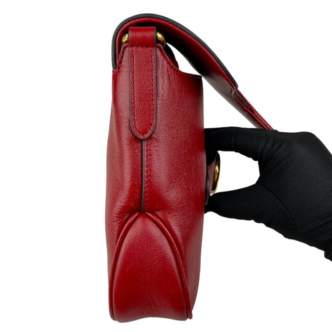 gucci red gg dahlia messenger bag left