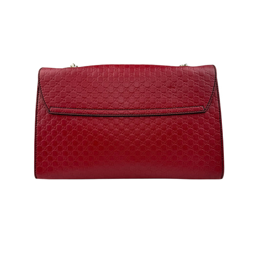 gucci red microguccissima leather medium emily chain shoulder bag back