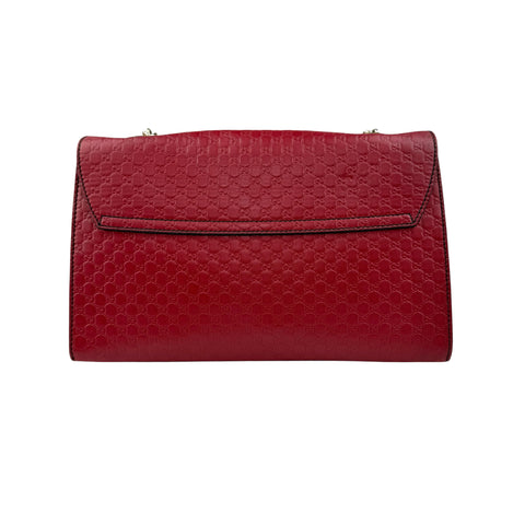 gucci red microguccissima leather medium emily chain shoulder bag back