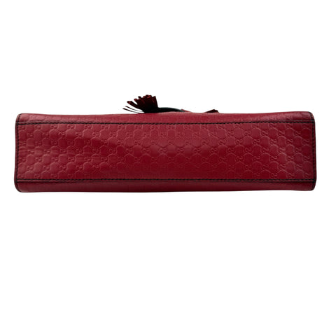 gucci red microguccissima leather medium emily chain shoulder bag bottom