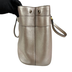 gucci rose gold leather medium bright bit tote right
