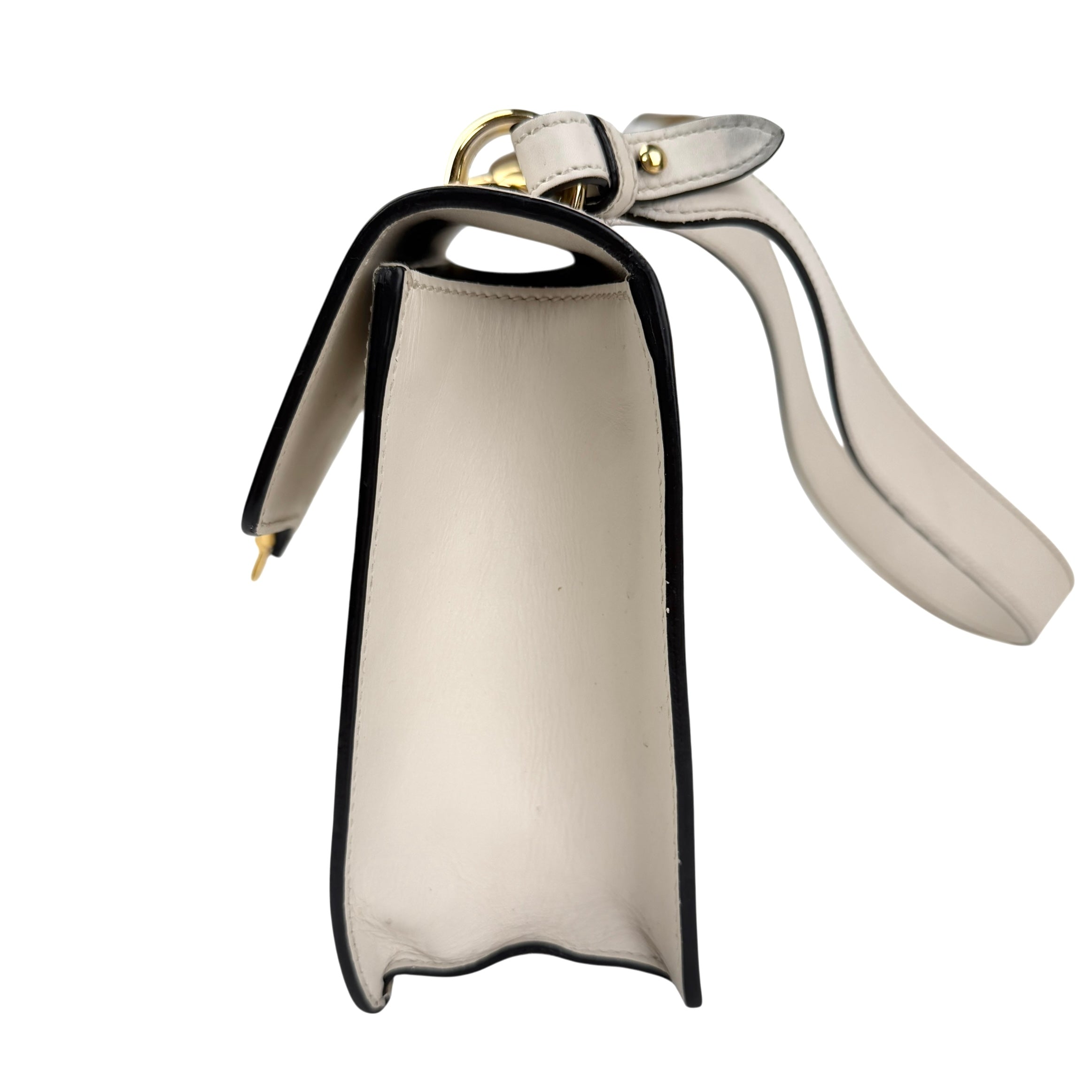 gucci sylvie white calfskin leather shoulder bag left