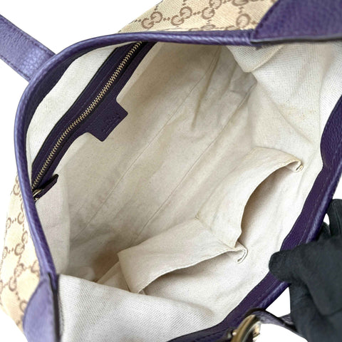 gucci web canvas jackie shoulder bag inside
