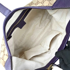 gucci web canvas jackie shoulder bag inside