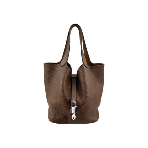 Hermès 22cm Gold Clemence Leather Palladium Plated Picotin Bag