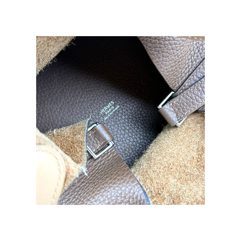 Hermès 22cm Gold Clemence Leather Palladium Plated Picotin Bag