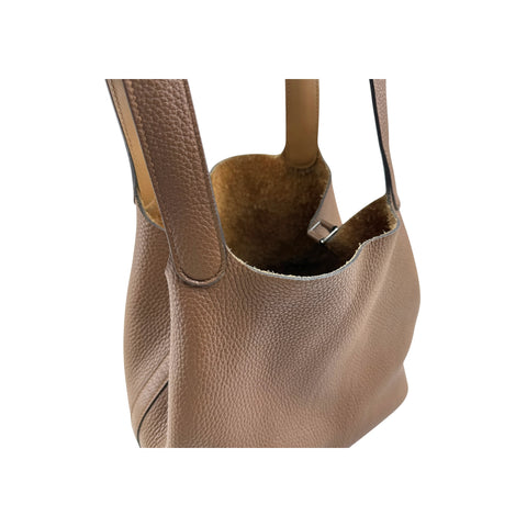 Hermès 22cm Gold Clemence Leather Palladium Plated Picotin Bag