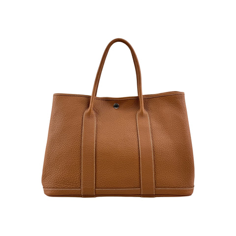 Hermes Gold Negonda Leather Garden Party 36 Tote Bag