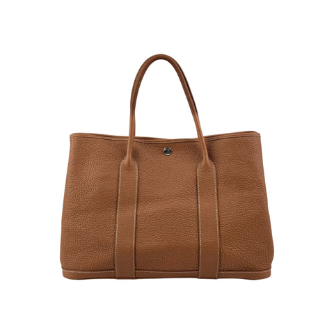 Hermes Gold Negonda Leather Garden Party 36 Tote Bag