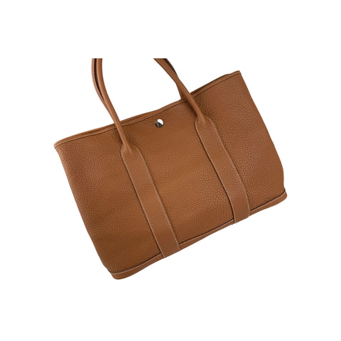 Hermes Gold Negonda Leather Garden Party 36 Tote Bag
