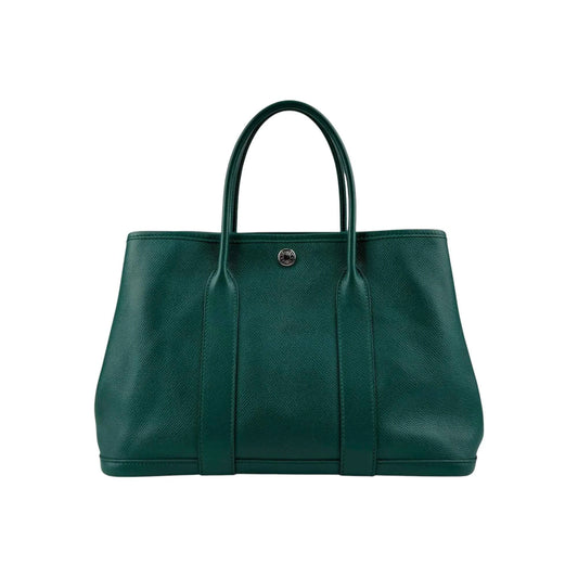 Hermès Green Negonda Leather Garden Party Tote Bag