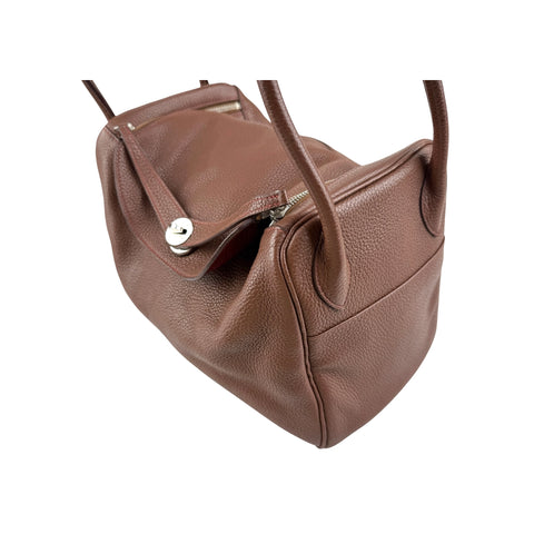 Hermes Lindy 34 Chocolate Handbag Leather