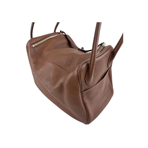 Hermes Lindy 34 Chocolate Handbag Leather