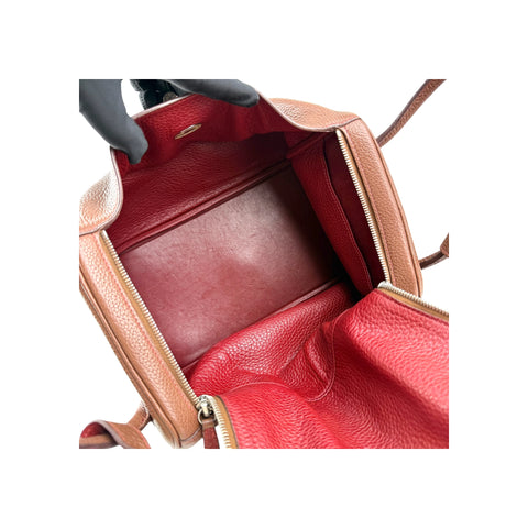 Hermes Lindy 34 Chocolate Handbag Leather