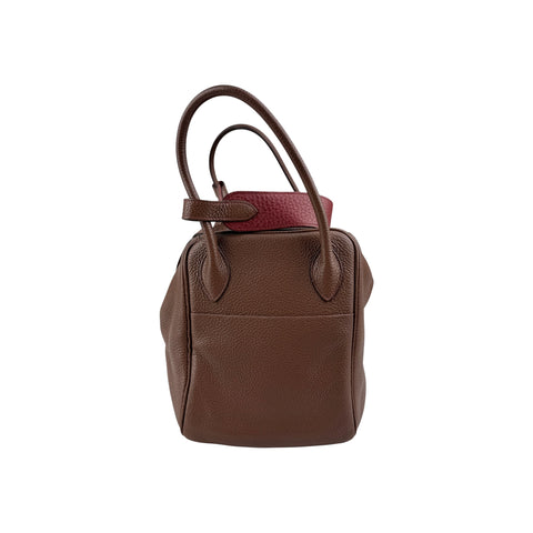 Hermes Lindy 34 Chocolate Handbag Leather