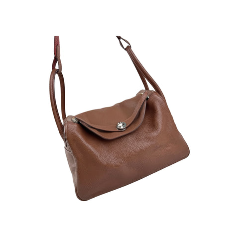Hermes Lindy 34 Chocolate Handbag Leather