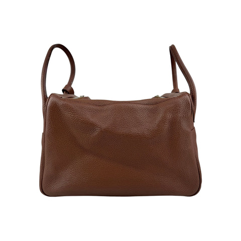 Hermes Lindy 34 Chocolate Handbag Leather