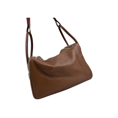 Hermes Lindy 34 Chocolate Handbag Leather