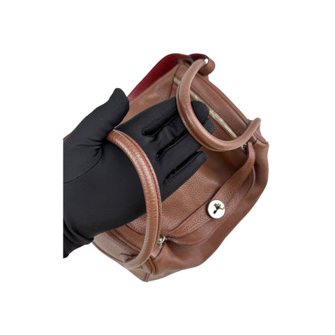 Hermes Lindy 34 Chocolate Handbag Leather