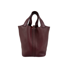 Pre-owned Hermès Picotin 18 bag in Rouge Sellier leather