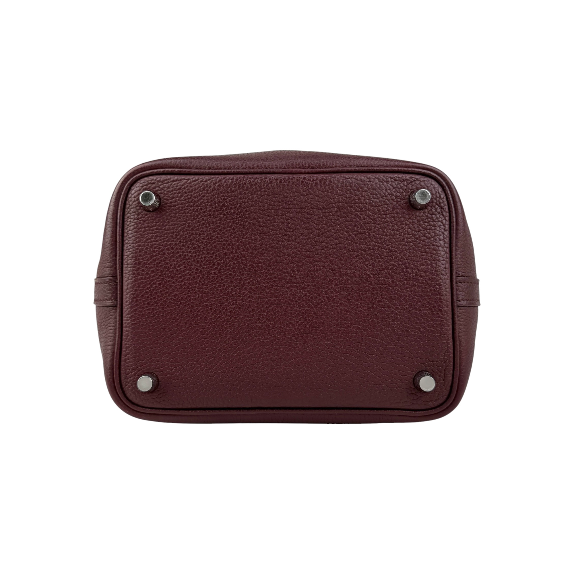 Pre-owned Hermès Picotin 18 bag in Rouge Sellier leather