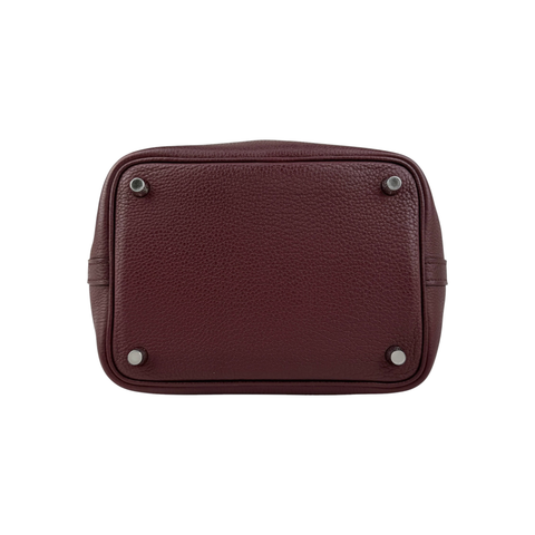 Pre-owned Hermès Picotin 18 bag in Rouge Sellier leather