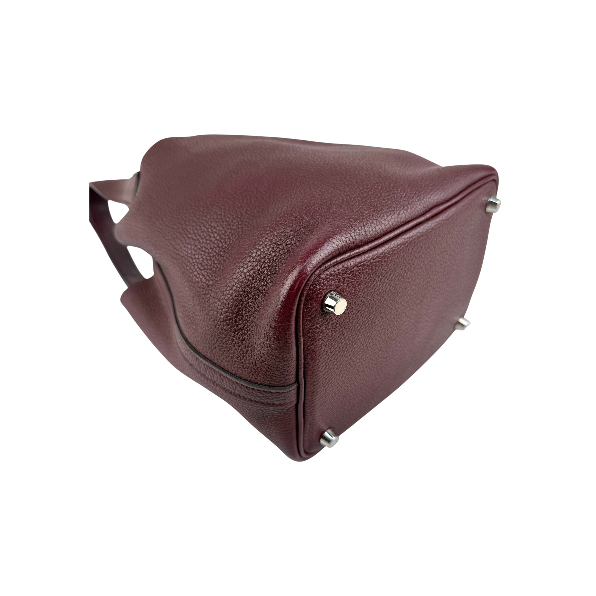 Pre-owned Hermès Picotin 18 bag in Rouge Sellier leather