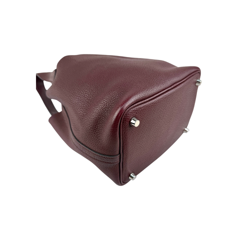 Pre-owned Hermès Picotin 18 bag in Rouge Sellier leather