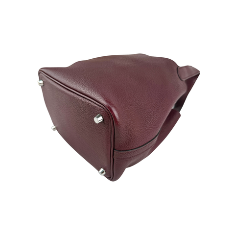 Pre-owned Hermès Picotin 18 bag in Rouge Sellier leather