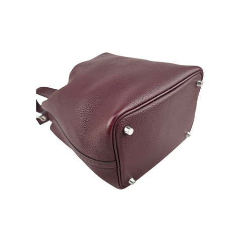 Pre-owned Hermès Picotin 18 bag in Rouge Sellier leather
