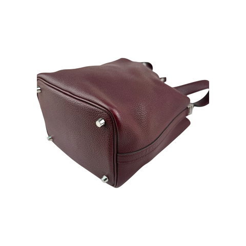 Pre-owned Hermès Picotin 18 bag in Rouge Sellier leather