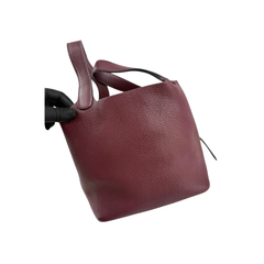 Pre-owned Hermès Picotin 18 bag in Rouge Sellier leather