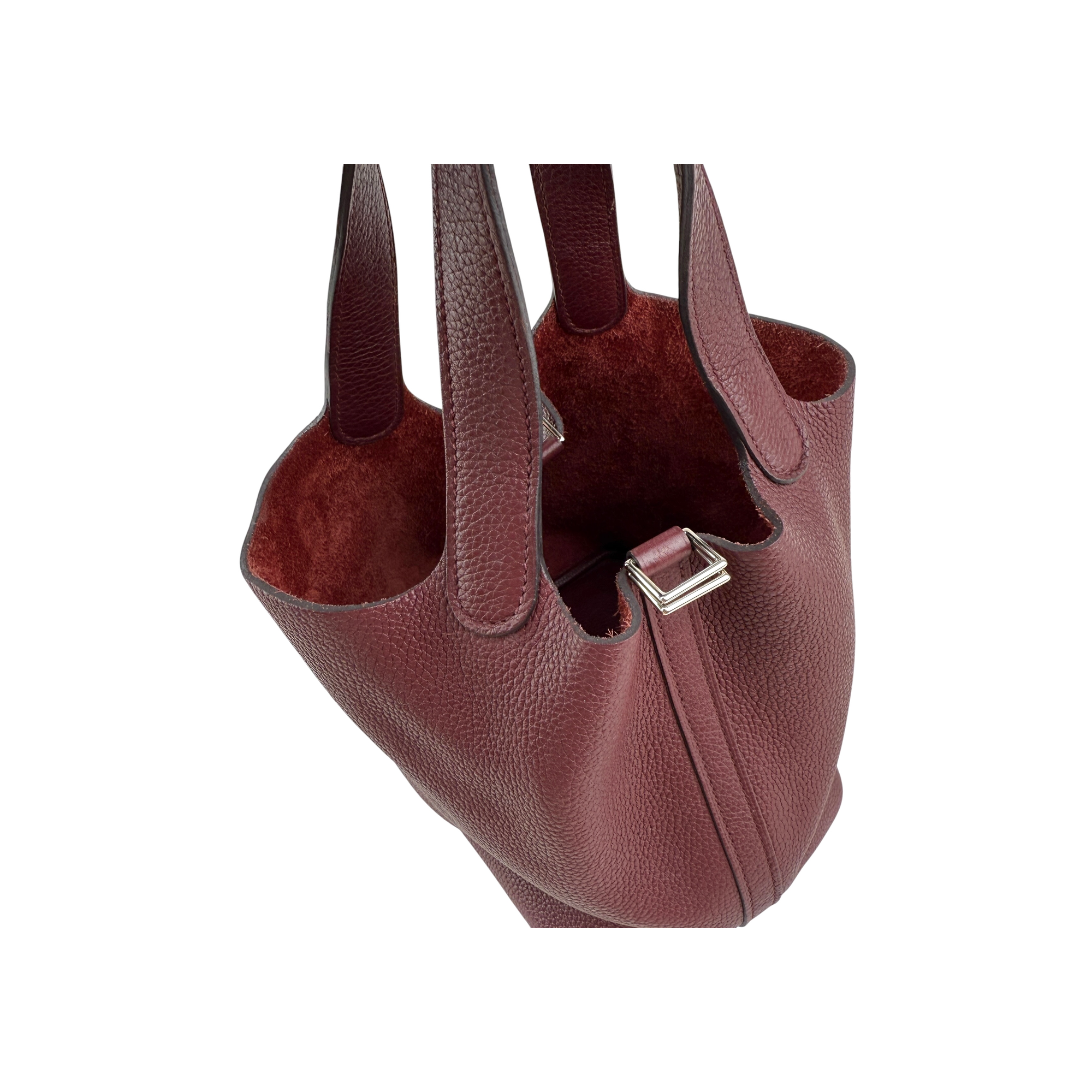 Pre-owned Hermès Picotin 18 bag in Rouge Sellier leather